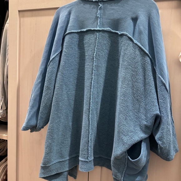 Free People We the Free Deep Pockets Cardi Lakeshore Blue size XS - Picture 3 of 6